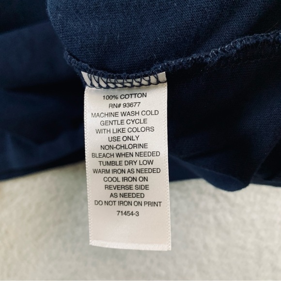 Liz Claiborne Women's Short‎ Sleeve Crew Neck Cotton T-Shirt Floral Print Navy L - Picture 9 of 11